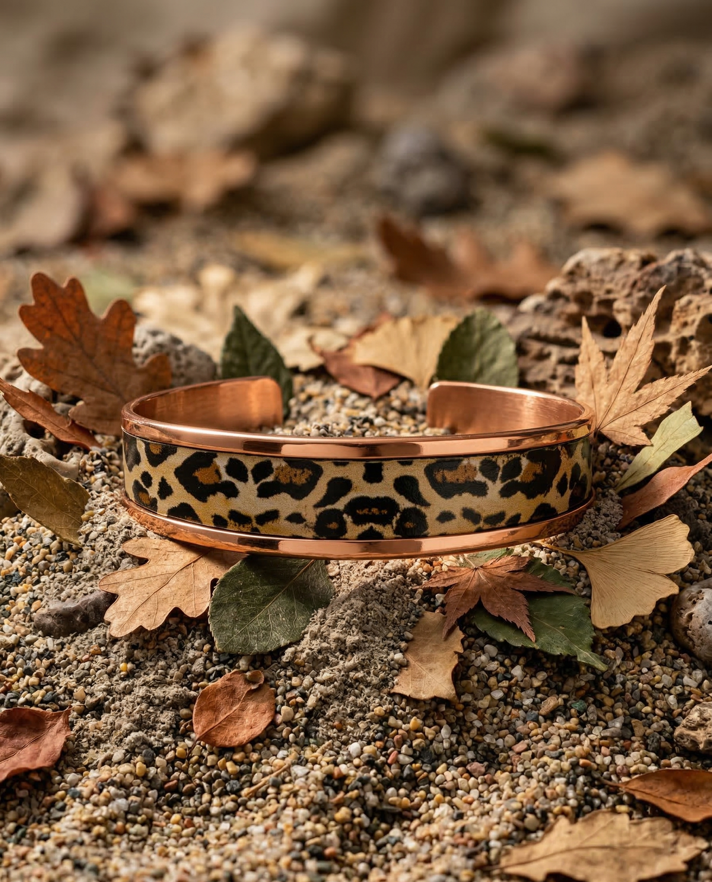 Bakır Bileklik - Leopar Ateşi