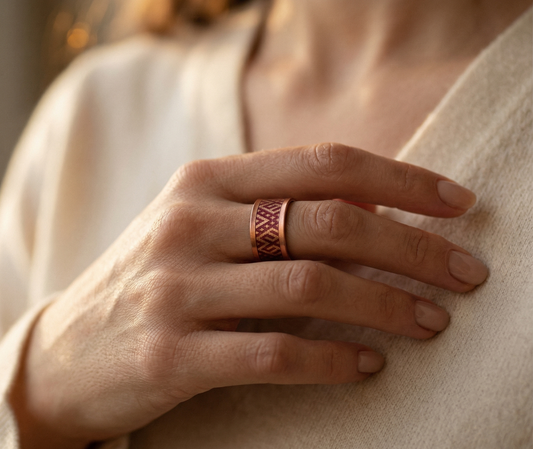 Bakır Yüzük - Anadolu Desen