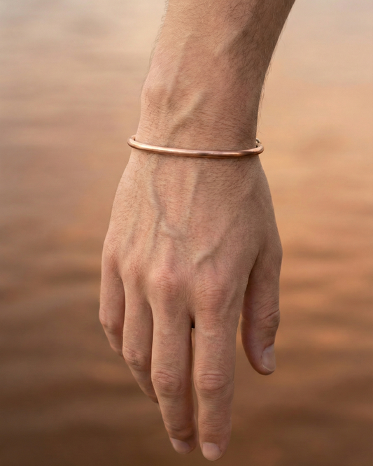 Bakır Bileklik - Top Başlıklı