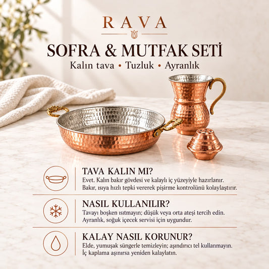 Tava - Ayranlık - Tuzluk Set