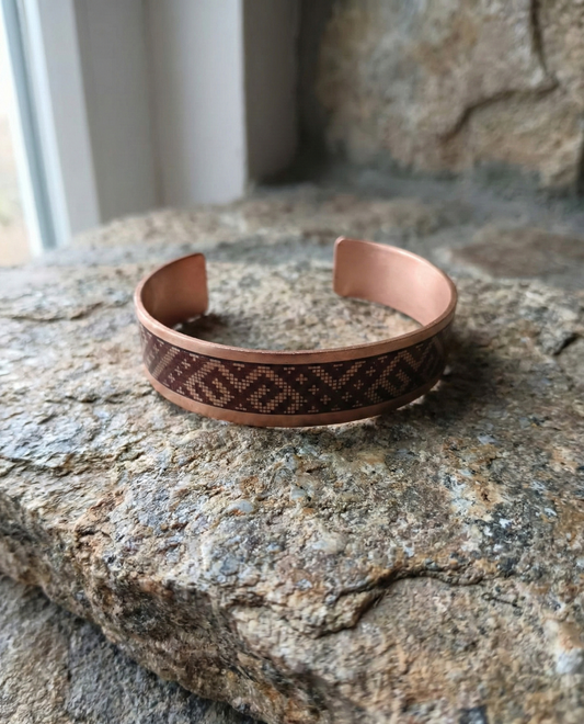 Bakır Bileklik - Anadolu Desen