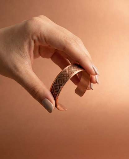 Bakır Bileklik - Anadolu Desen