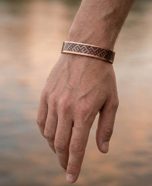 Bakır Bileklik - Anadolu Desen