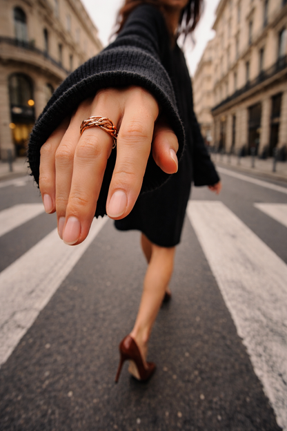 Bakır Yüzük - Kıvrak