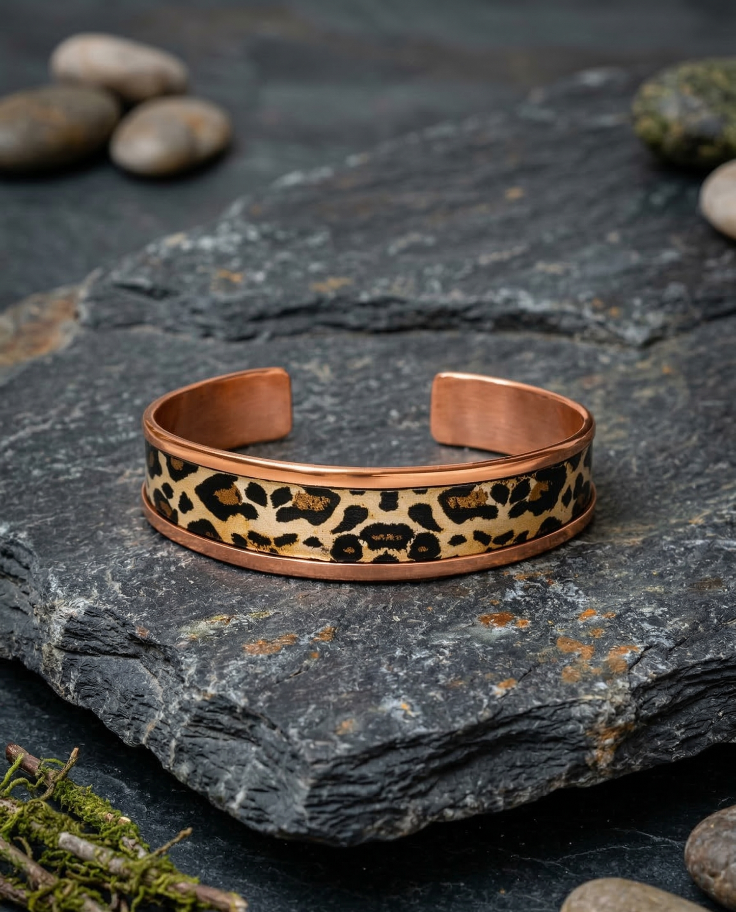 Bakır Bileklik - Leopar Ateşi