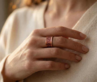 Bakır Yüzük - Anadolu Desen