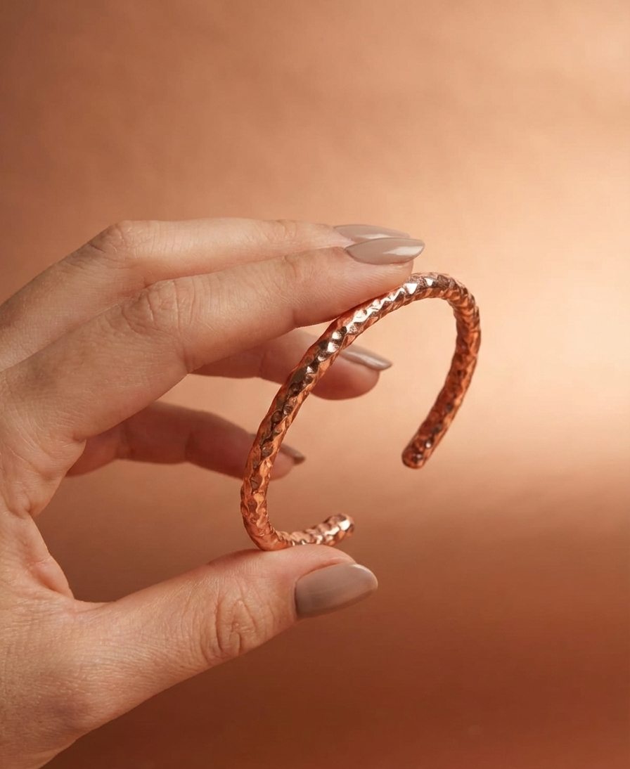 Bakır Bileklik - İzli