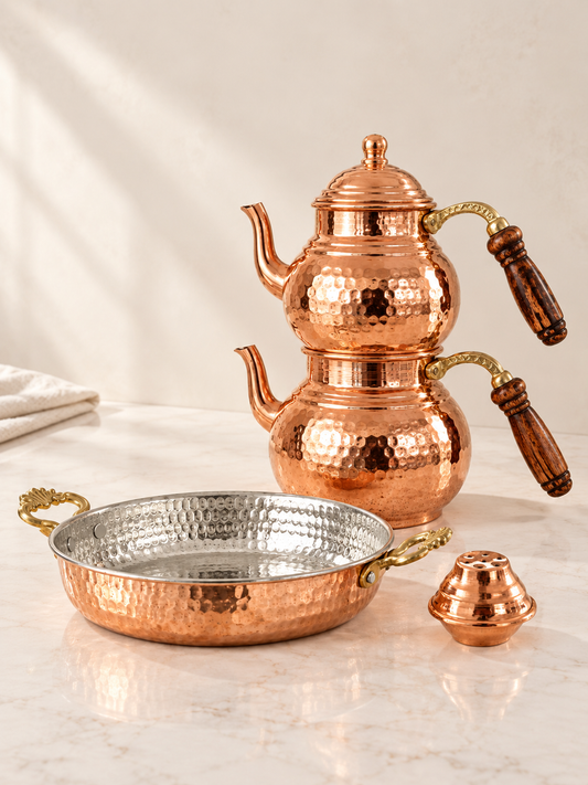 Çaydanlık - Tava - Tuzluk Set