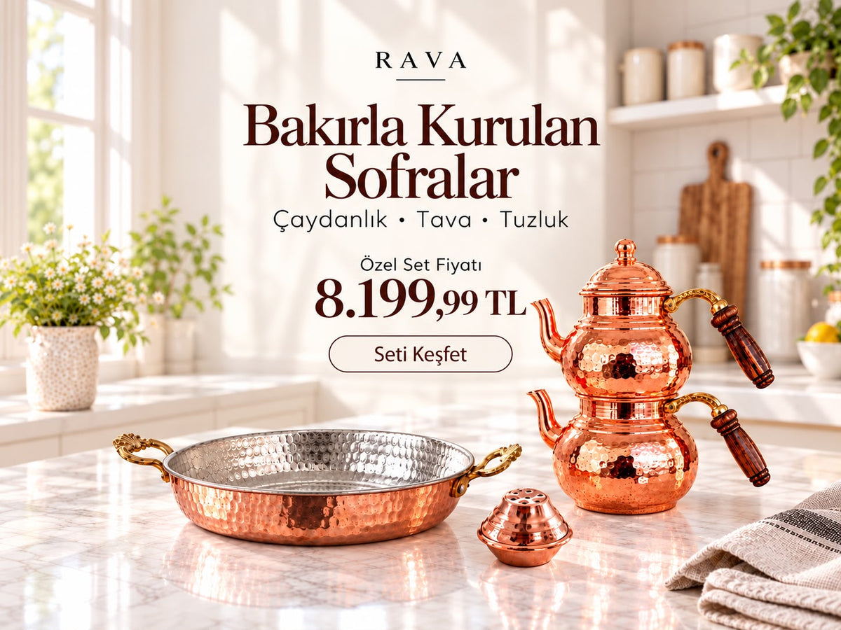 Çaydanlık - Tava - Tuzluk Set